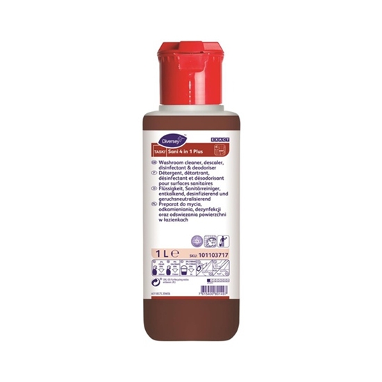 Picture of TASKI SANI 4 IN 1 PLUS, 1L SANITĀRO TELPU TĪRĪŠANAS, ATKAĻĶOŠANAS UN DEZINFEKCIJAS LĪDZEKL