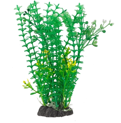 Picture of Terra Natura Aqua Natura, rolina, do dekoracji akwarium, zielona, plastikowa, 20 cm, pdy kopru, biae i óte kwiaty