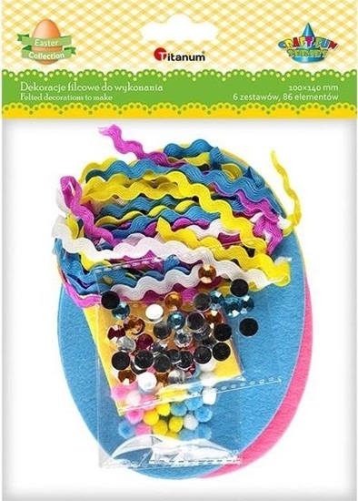 Изображение Titanum Zestaw pisanka filcowa do zoenia 103x140mm 6szt