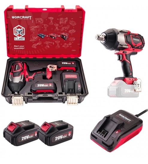 Picture of Triecienatslēga Worcraft CIWS20LIB1800X; 20 V; 2x4,0 Ah akum.