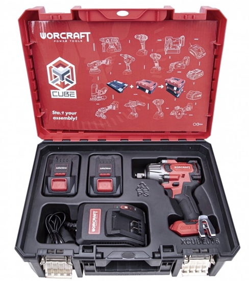 Изображение Triecienatslēga Worcraft CIWS20LIB850X; 20 V; 2x4,0 Ah akum.