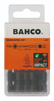 Picture of Triecienskrūvgrieža uzgalis Bahco 66IM/50PZ2-10P; PZ2; 50 mm; 10 gab.