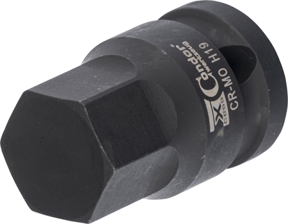Attēls no Triecienskrūvgrieža uzgalis Condor Werkzeug C12022/K19; 1/2''; HEX 19; 40 mm