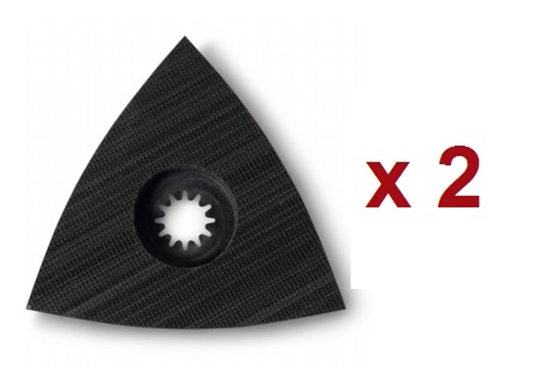 Изображение Trijstūrveida slīpēšanas pamatne ar līpošu virsmu Fein; 2 gab.