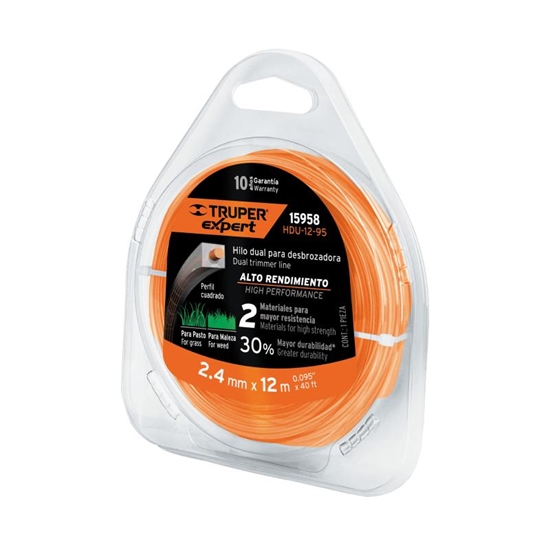 Изображение Trimmera aukla (kvadrāta) Truper HDU-12-95; 2,4 mm/12 m