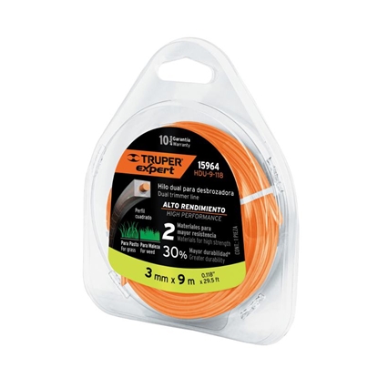 Изображение Trimmera aukla (kvadrāta) Truper HDU-9-118; 3 mm/9 m