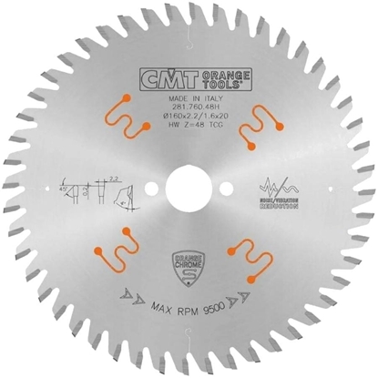 Изображение Universālais griešanas disks CMT 281; 160X2,2X20; Z48; 4°