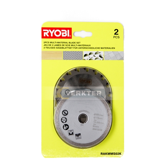 Picture of Universālais griešanas disks Ryobi RAKMMS02K; 85x15 mm; 2 gab.
