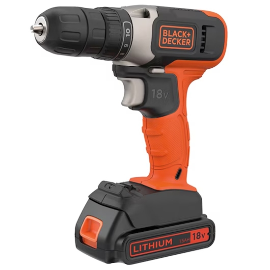Изображение Urbjmašīna-skrūvgriezis Black & Decker BCD001C2-QW; 18 V; 2x1,5 Ah akum. + lādētājs