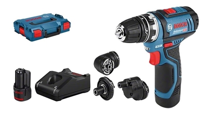 Attēls no Urbjmašīna-skrūvgriezis Bosch GSR 12V-15 FC Full Set; 12V; 2x2,0 Ah akum.