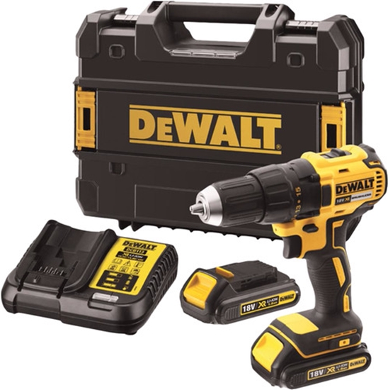 Picture of Urbjmašīna-skrūvgriezis DeWalt DCD771S2-QW; 18 V; 2x1,5 Ah akum.