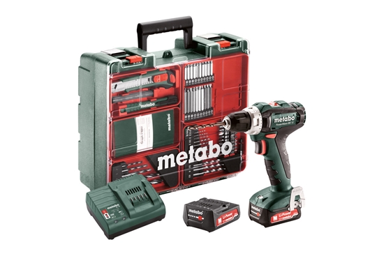 Picture of Urbjmašīna-skrūvgriezis Metabo PowerMaxx BS 12 Set; 12 V; 2x2,0 Ah akum. + meistara komplekts