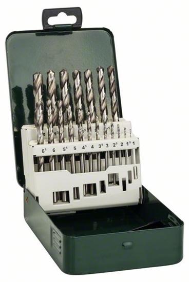 Изображение Urbju komplekts Bosch HSS-G; 1-10 mm; 19 gab.