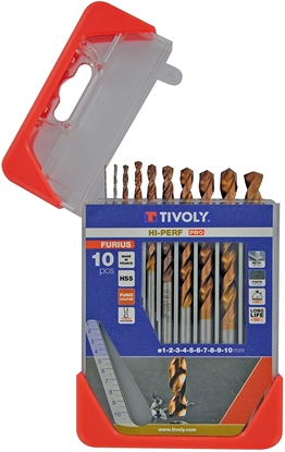 Picture of Urbju komplekts metālam Tivoly FURIUS; HSS; 1-10 mm; 10 gab.