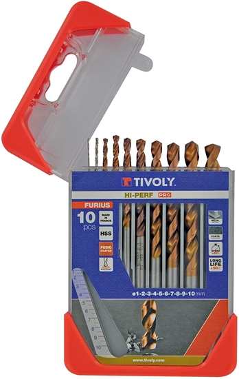 Picture of Urbju komplekts metālam Tivoly FURIUS; HSS; 1-10 mm; 10 gab.