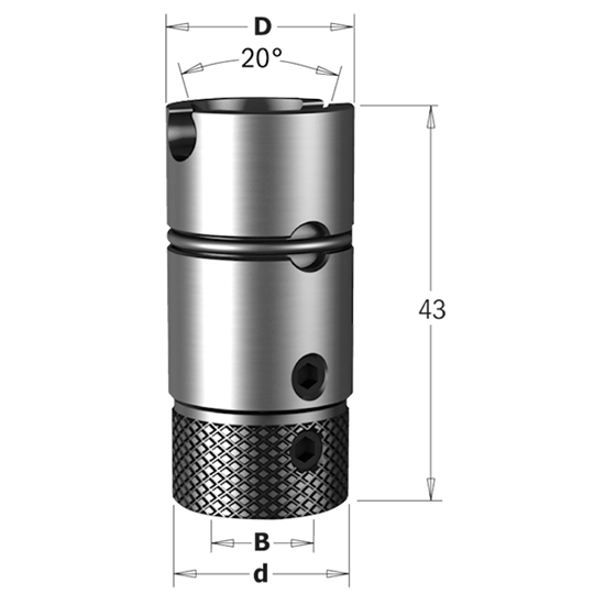 Изображение Urbju turētājs CMT 360.201.00; D=20 mm,  RH-LH