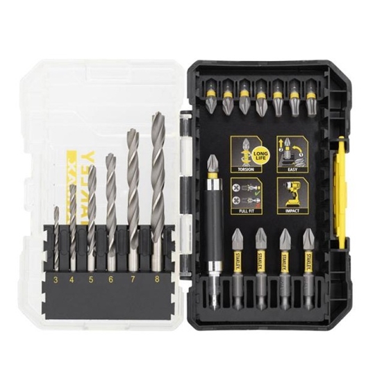 Picture of Urbju un skrūvgriežu uzgaļu komplekts Stanley STA88554-XJ; 19 gab.