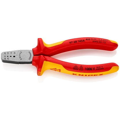 Изображение Uzgaļu presēšanas knaibles Knipex 9768145A; 145 mm
