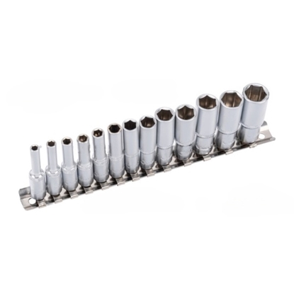 Изображение Uzgriežņa galviņu komplekts Condor Werkzeug C21290; 1/4''; HEX 4-14 mm; 13 gab.