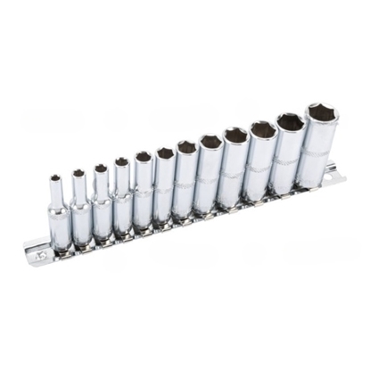 Изображение Uzgriežņa galviņu komplekts Condor Werkzeug C23177; 1/4''; HEX 4-14 mm; 12 gab.