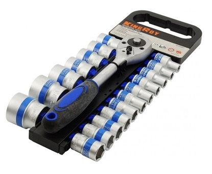 Picture of Uzgriežņa galviņu komplekts KingRoy KR020MJA; 1/2''; 20 gab.