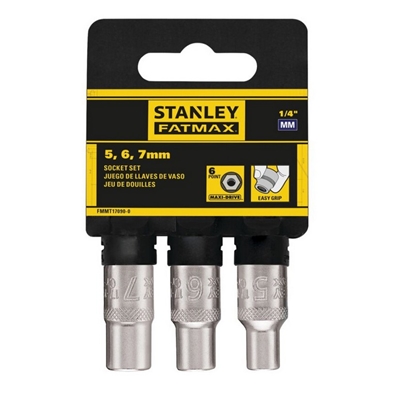 Picture of Uzgriežņa galviņu komplekts Stanley FMMT17090-0; 1/4''; 5-7 mm; 3 gab.