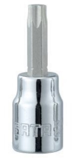 Picture of Uzgriežņu galviņa ar uzgali Sata S21104; 1/4''; T20