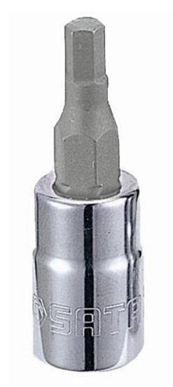 Picture of Uzgriežņu galviņa ar uzgali Sata S21201; 1/4''; HEX3