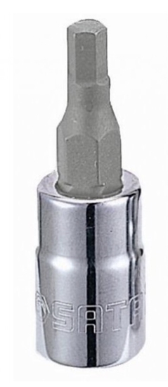 Picture of Uzgriežņu galviņa ar uzgali Sata S21202; 1/4''; HEX4