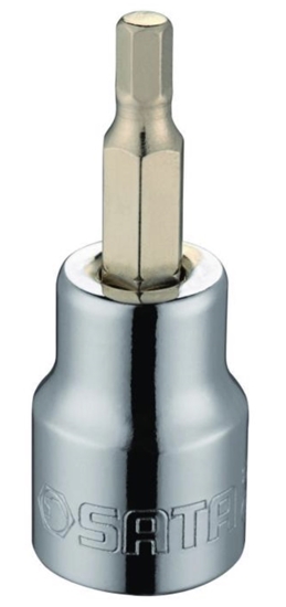 Picture of Uzgriežņu galviņa ar uzgali Sata SC22202; 3/8''; HEX4