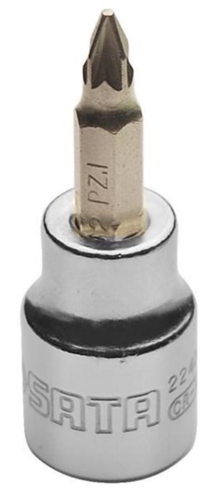 Picture of Uzgriežņu galviņa ar uzgali Sata SC22401; 3/8''; PZ1