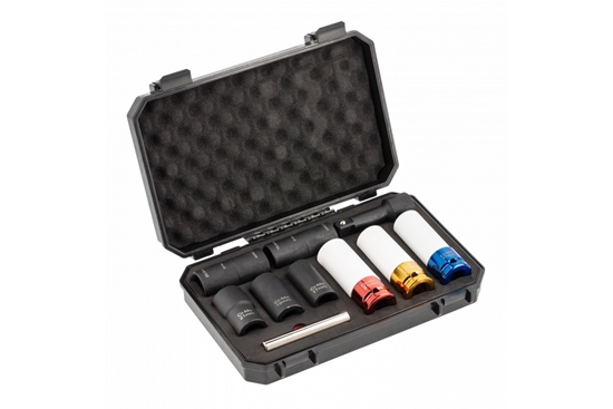 Изображение Uzgriežņu galviņu komplekts Hogert HT4R108; 1/2''; 17-21,5 mm; 10 gab.