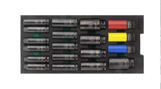 Picture of Uzgriežņu galviņu komplekts Sata ST09007G; 1/2''; 19 gab.