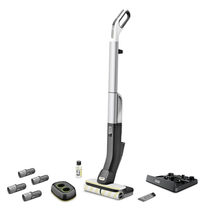 Изображение Vacuum Cleaner|KARCHER|Hard floor cleaner FC 4-4 Battery Set 4B Duo|wet|Stick vacuum|Grey|Bagless|Battery|1.056-406.0