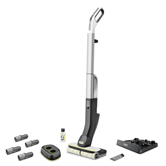 Изображение Vacuum Cleaner|KARCHER|Hard floor cleaner FC 4-4 Battery Set 4B Duo|wet|Stick vacuum|Grey|Bagless|Battery|1.056-406.0