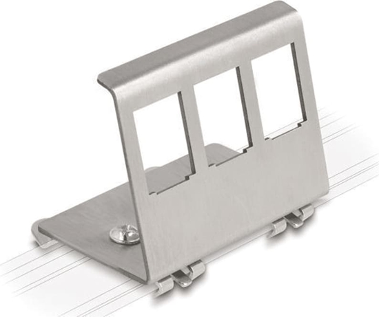 Picture of Value DIN Rail Adapter, empty, 3x Keystones