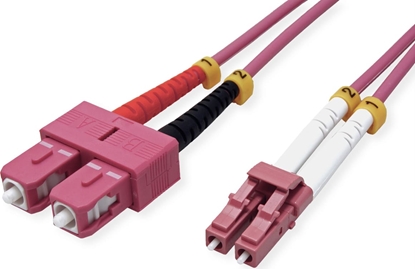 Picture of Value Fibre Optic Jumper Cable, 50/125µm, LC/SC, OM4, violet, 10 m