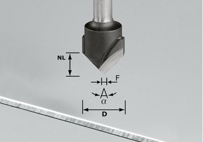 Picture of V-formas gropju frēze Festool 8/60 mm