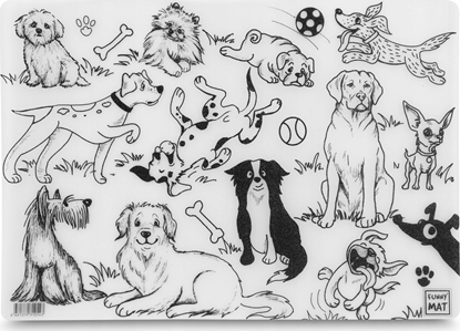 Picture of vidaXL Mata transparentna Psy Funny Mat STRIGO