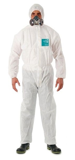 Picture of Vienreizlietojams kombinezons Ansell Alphatec 1800 Standard Type 5/6; M; balts