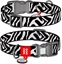 Изображение WAU DOG OBROA NYLON Z ADRESÓWK QR XXL   35mm/46-70cm ZEBRA