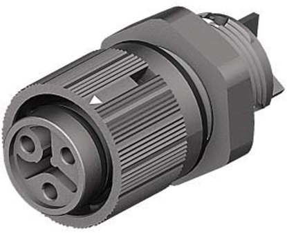 Picture of Wieland Electric RST Mini Series Mini Connector, 3-Pole, Female, 1-Way, Panel Mount, 16A, IP66, IP68, IP69