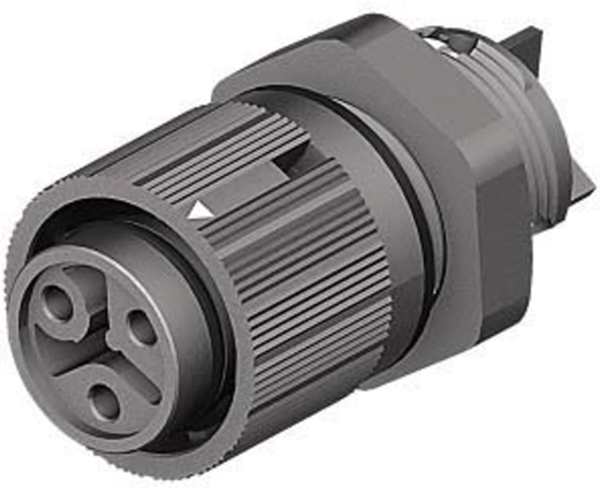 Picture of Wieland Electric RST Mini Series Mini Connector, 3-Pole, Female, 1-Way, Panel Mount, 16A, IP66, IP68, IP69