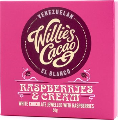 Picture of Willies Cacao Willie's Cacao - Czekolada 36% - Malina i mietanka - Raspberries and Cream 50g