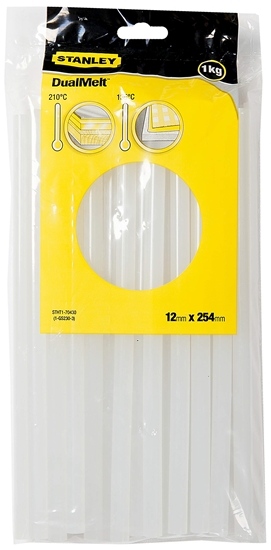 Picture of Wkady klejowe Stanley 12 mm x 250 mm przezroczyste 42 szt. 1 kg STHT1-70430