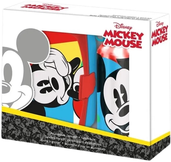 Picture of Zestaw Bidon aluminiowy + niadaniówka Mickey Mouse MI50001 Kids Euroswan
