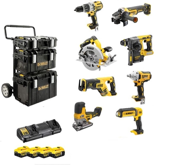 Изображение Zestaw elektronarzdzi Dewalt 17-elementowy (DCK856P4-QW)