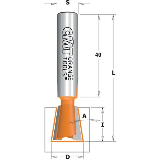 Изображение Zobotu tapu apstrādes frēze CMT 523.140.11; D=14 mm; RH
