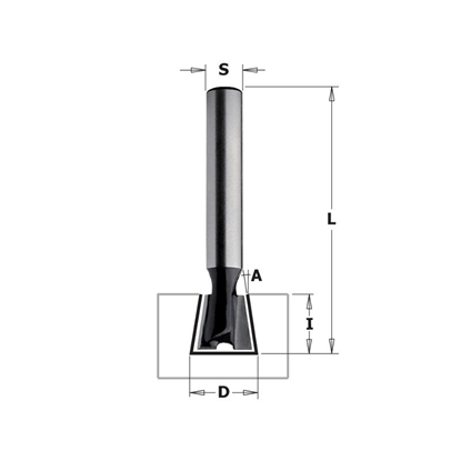 Изображение Zobotu tapu apstrādes frēze CMT K918-127; D-12,7 mm