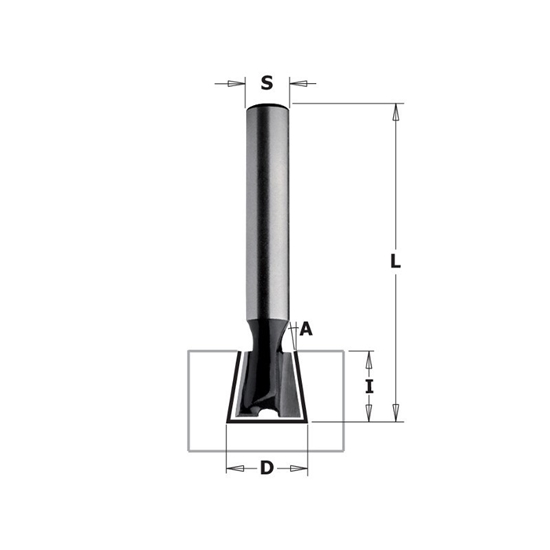 Изображение Zobotu tapu apstrādes frēze CMT K918-127; D-12,7 mm